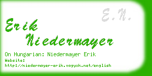 erik niedermayer business card